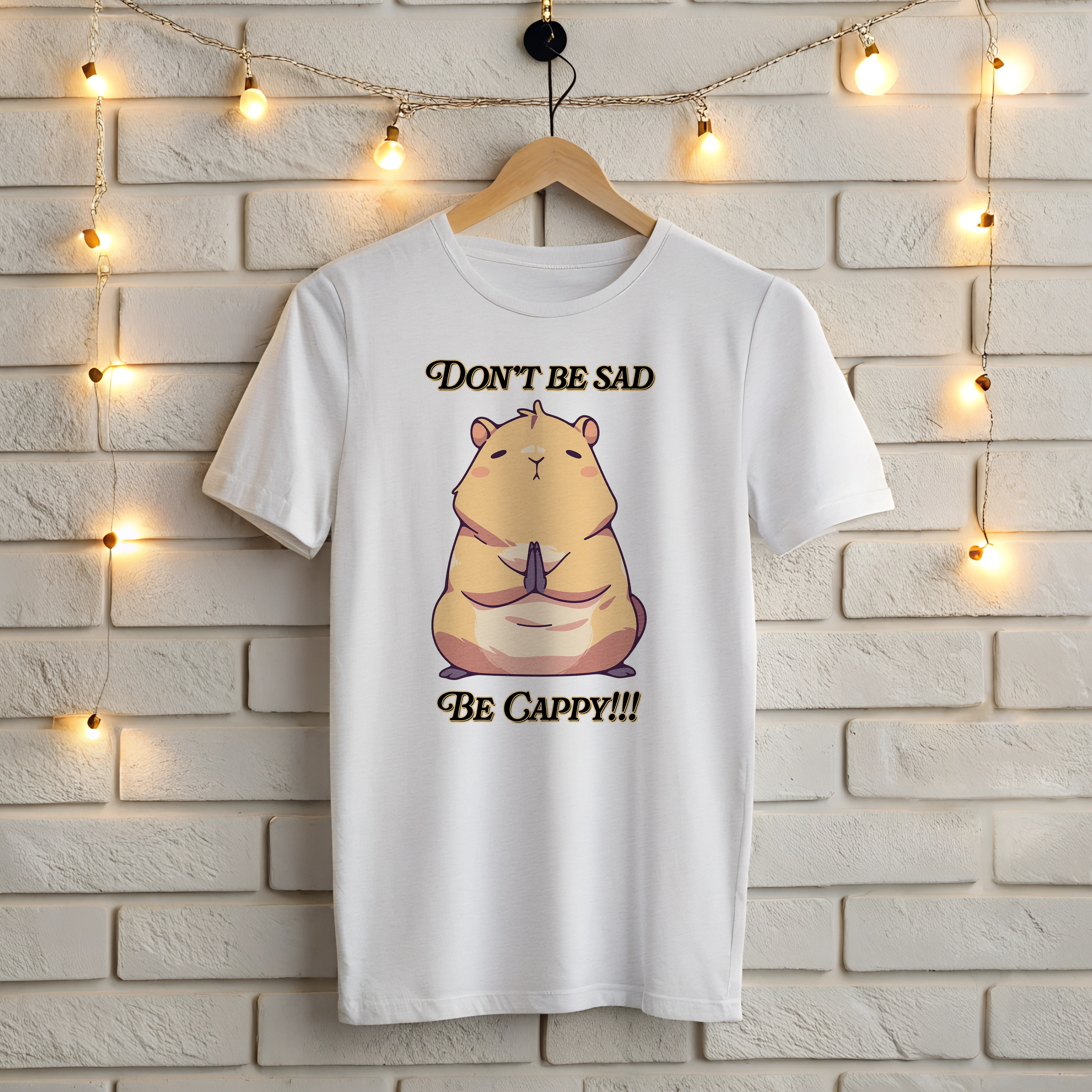 🐹 Don't Be Sad, Be Cappy!!! Capybara Meditation T-Shirt 🧘