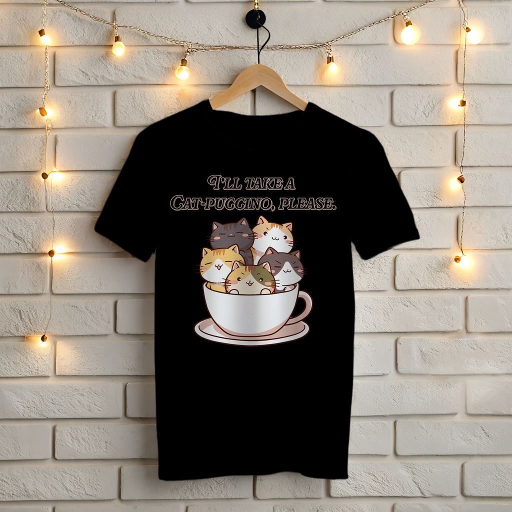 ☕ I'll Take a Cat-puccino, Please! Kitten Coffee T-Shirt 😻