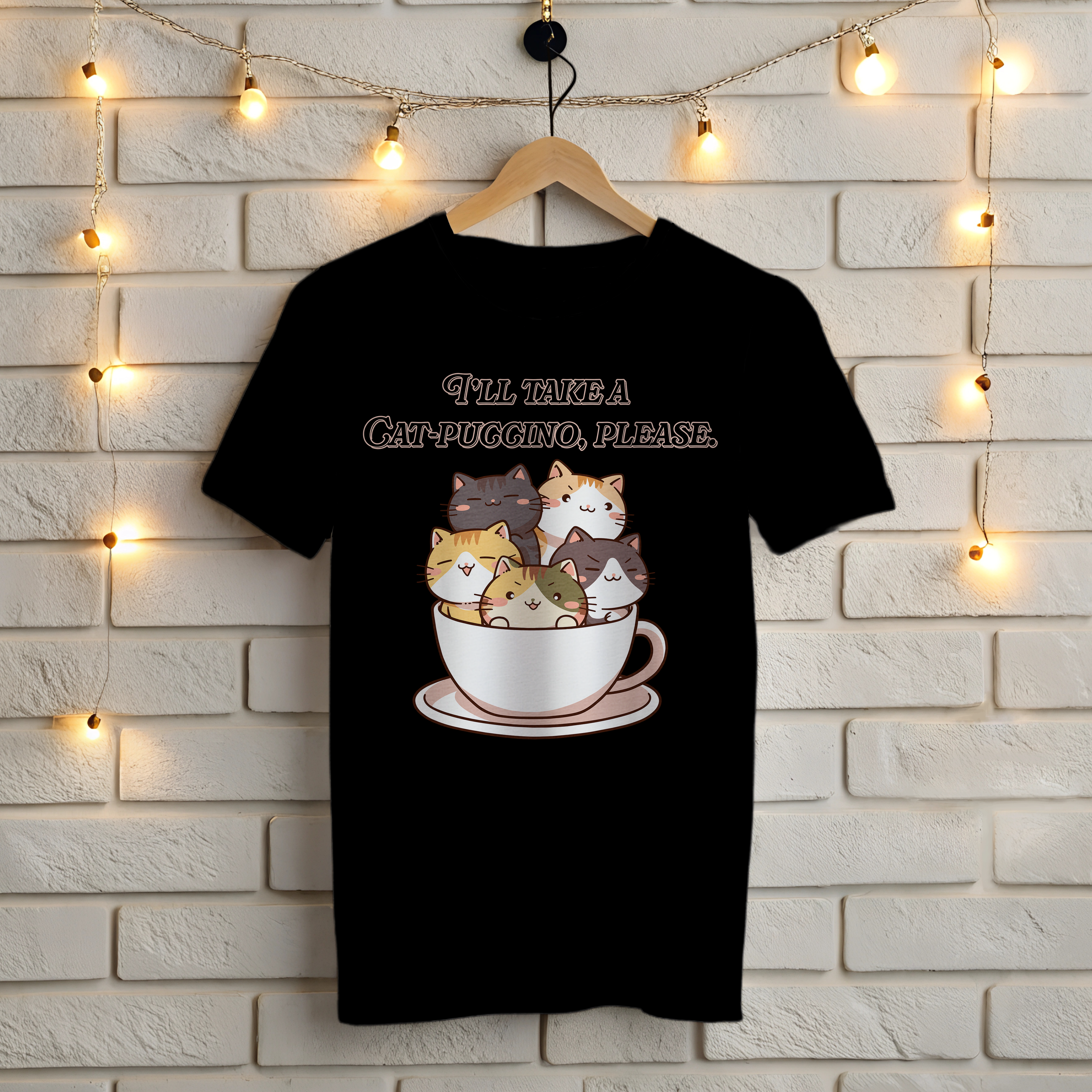 ☕ I'll Take a Cat-puccino, Please! Kitten Coffee T-Shirt 😻