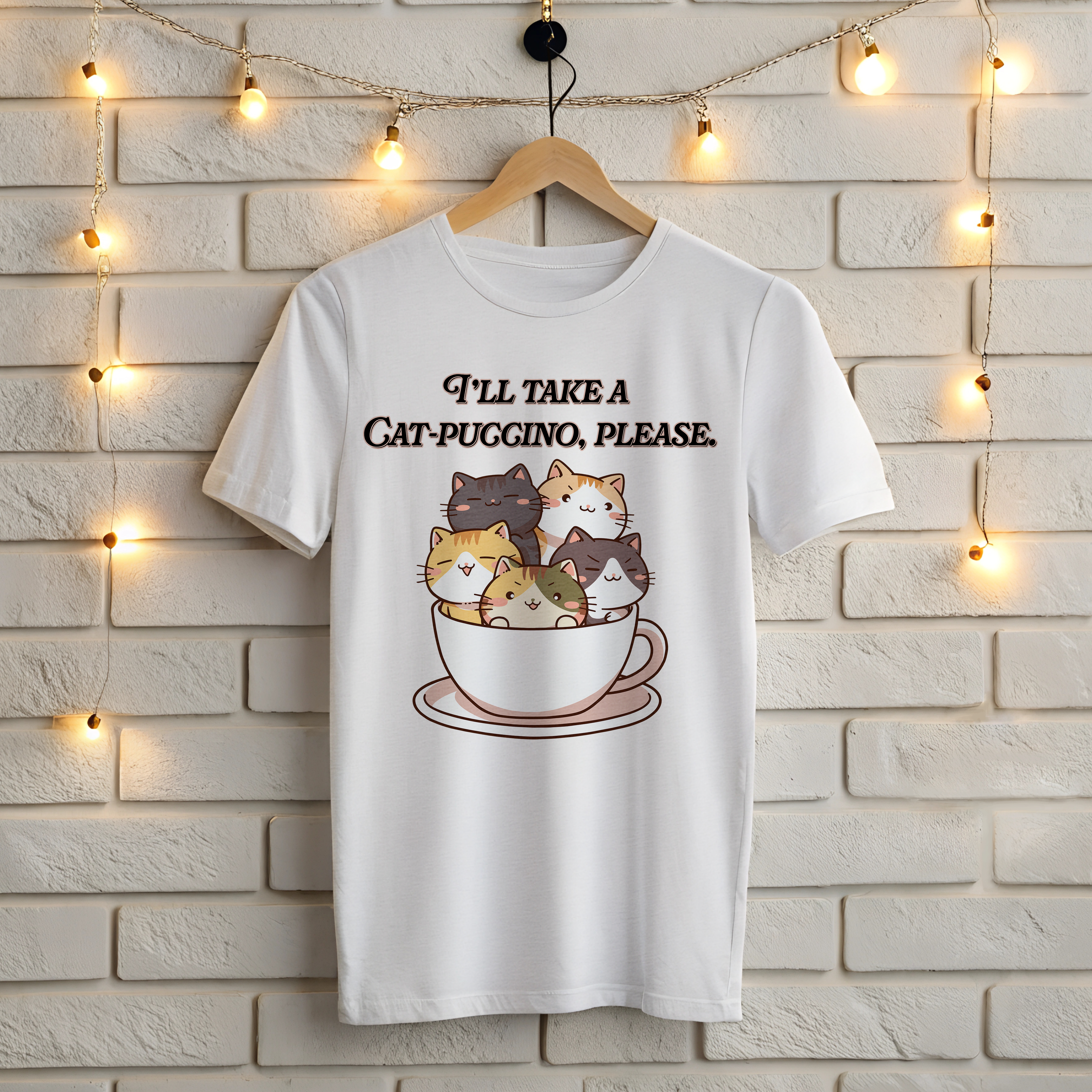 ☕ I'll Take a Cat-puccino, Please! Kitten Coffee T-Shirt 😻