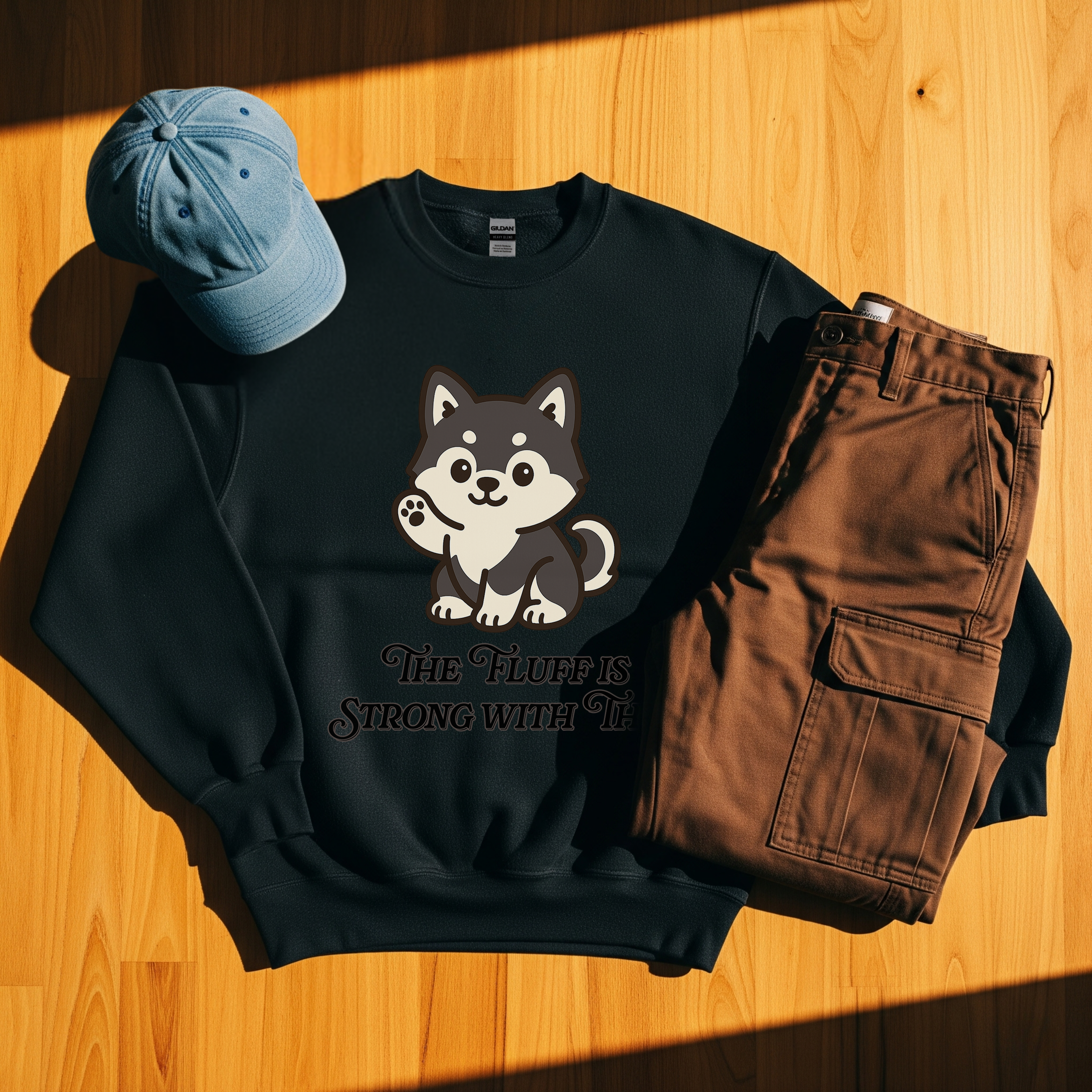 🐾 The Fluff is Strong with This One - Shiba Inu ✨ Crewneck Sweatshirt